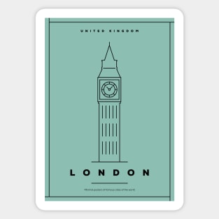 London Minimal Poster Sticker